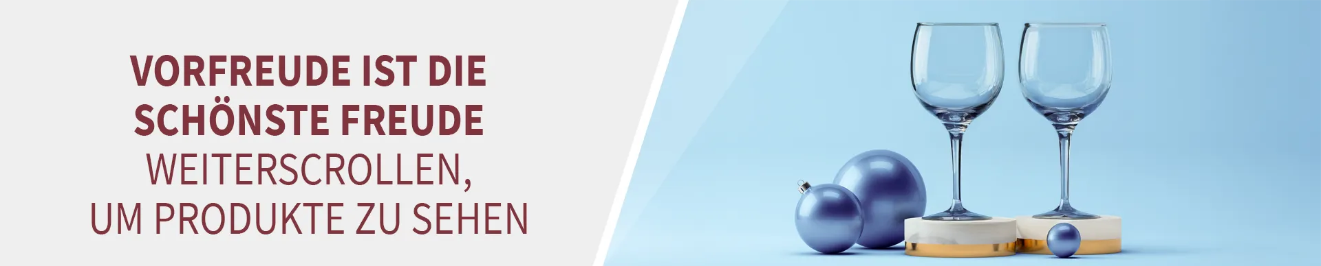 Weingläser mit Christbaumkugeln Weingläser mit Christbaumkugeln