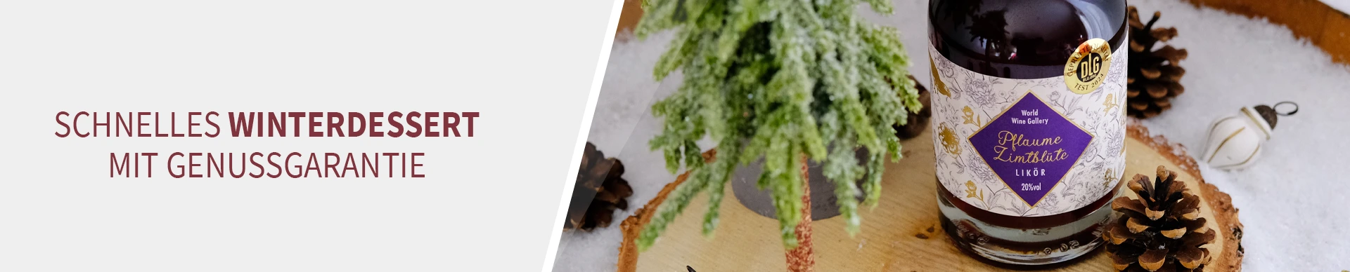 Winterdessert Pflaume Zimtblüte Likör Winterdessert Pflaume Zimtblüte Likör
