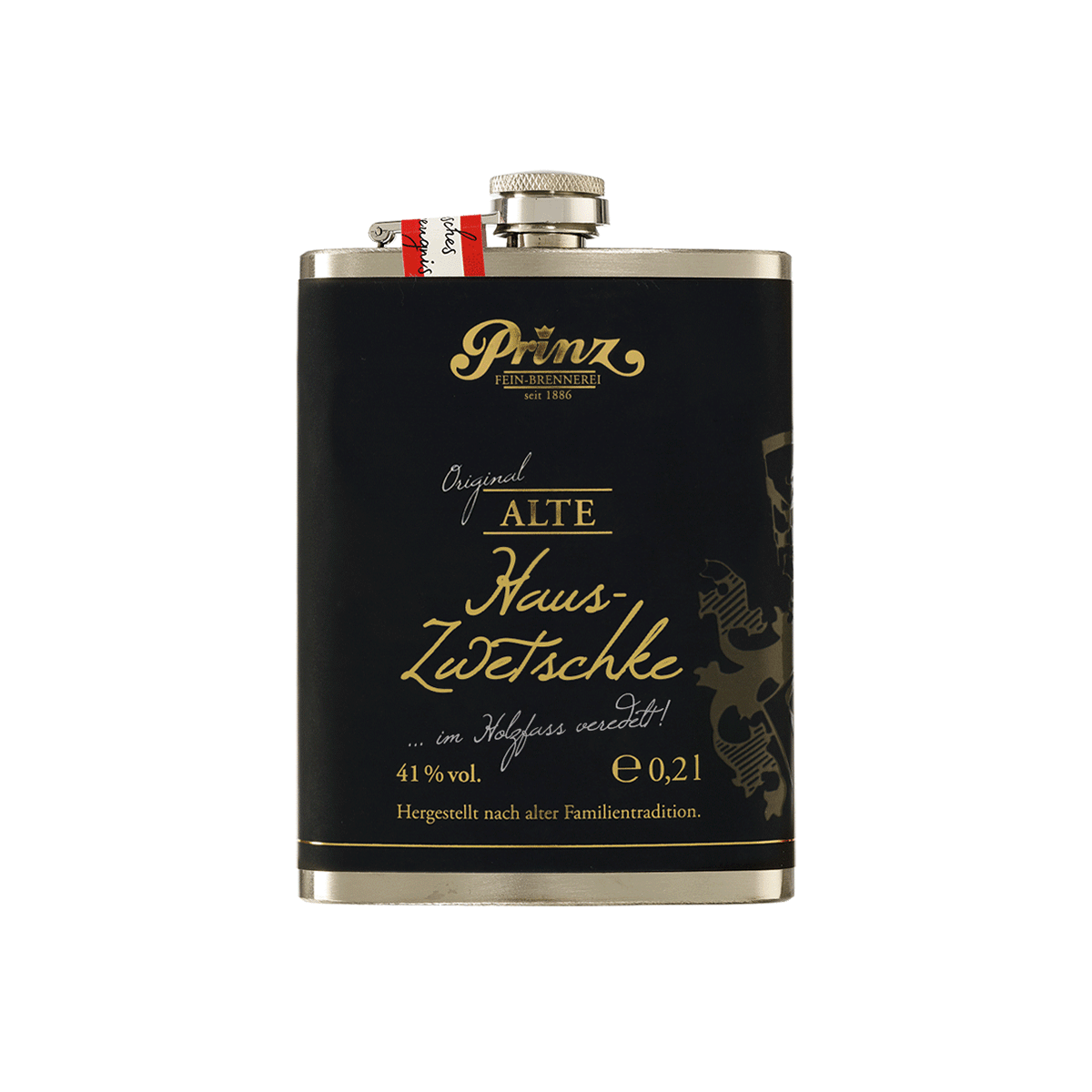 Edelstahl-Flachmann Alte Wald-Himbeere 41 % vol