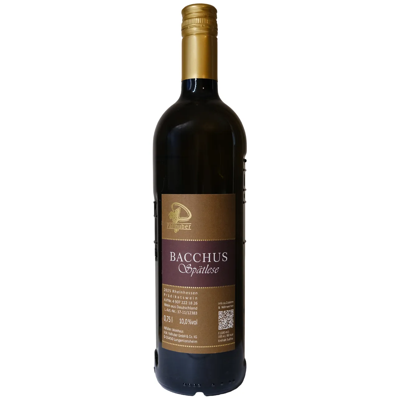 Bacchus Spätlese Burgflasche Pallhuber