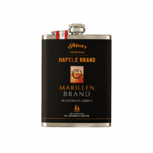 Edelstahl-Flachmann Hafele Marillen Brand 43 % vol