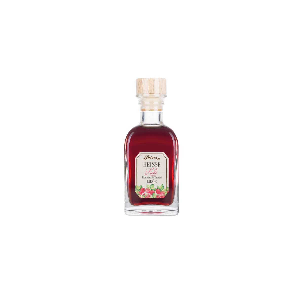 Prinz Heisse Liebe Likör - Himbeer -Vanille 16 % vol.
