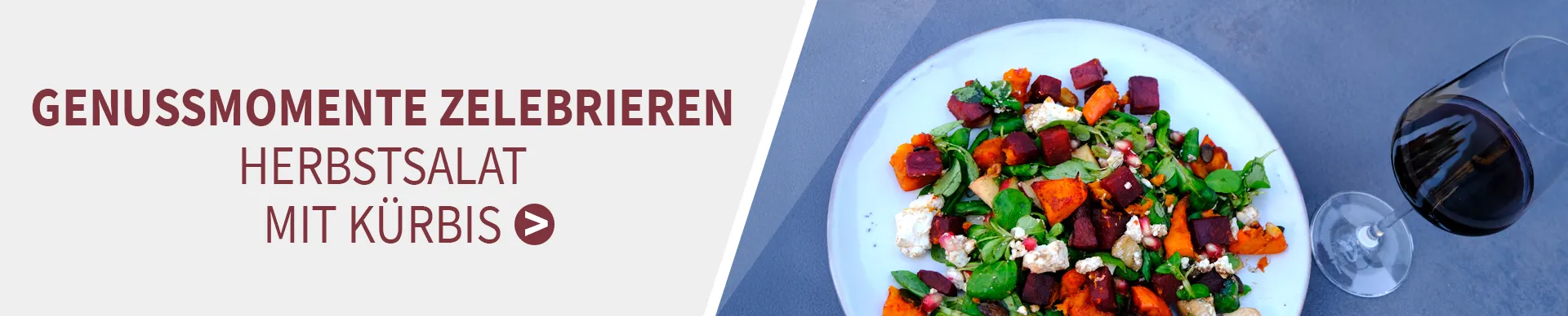 Spätburgunder und Herbstsalat mit Kürbis